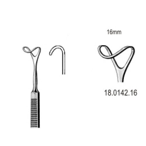 Retractor hollow blade 16mmx16cm