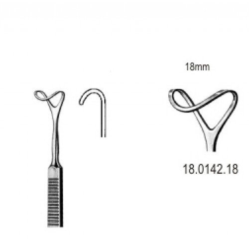 Retractor hollow blade 18mmx16cm