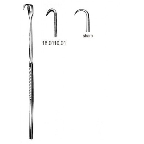 Retractor Tracheal, Sharp, 1 Prong, 16cm