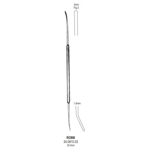 Robb Intima Spatula and Dilator 3×1.5mm, 24cm
