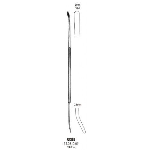 Robb Intima Spatula and Dilator 5×2.5mm, 24cm