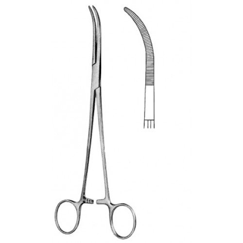 Rumel Thorax Forceps semi Curved 23cm