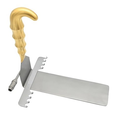 Saldanha Retractor of 8 Prongs, with Fiber Optic and Suction Tube, 6cm x 20cm Large