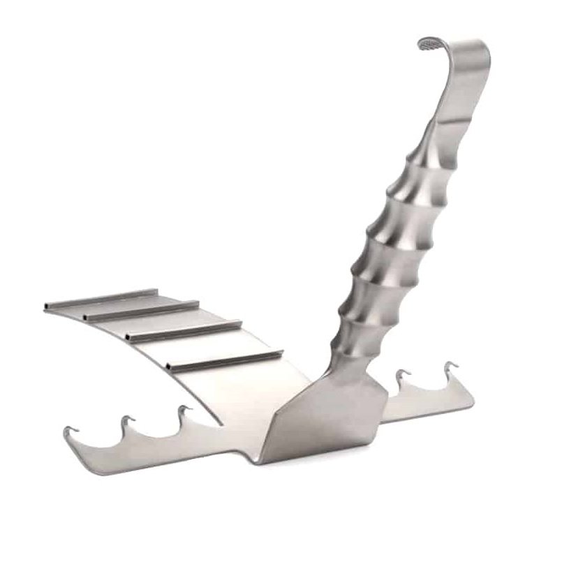 Saldanha Solz Abdominal Retractor, 6 Sharp Prongs, Blade Length 16cm, 23.5cm