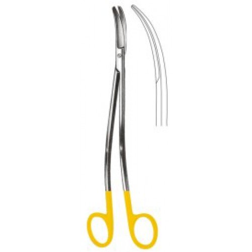 SATINSKY Vena Cava, Thorax, Vascular Scissors, Curved, Tungsten Carbide, 24cm