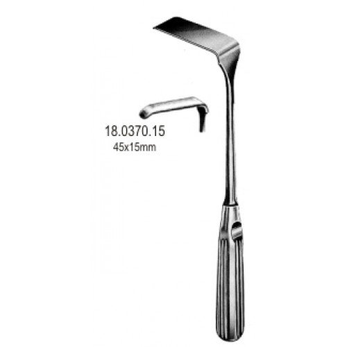 Sauerbruch Retractor 45x15mm, 22.5cm