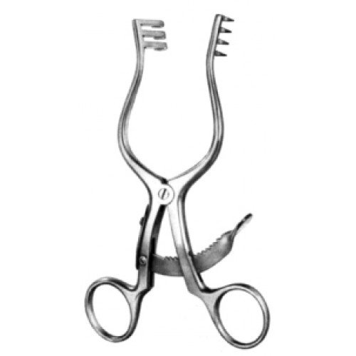 Scalp Contour Retractor, 3×4 Prongs, Blunt, 14cm