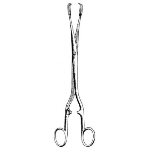 Schroeder Vulsellum Forceps, Straight, S/J (Serrated jaws), 26cm