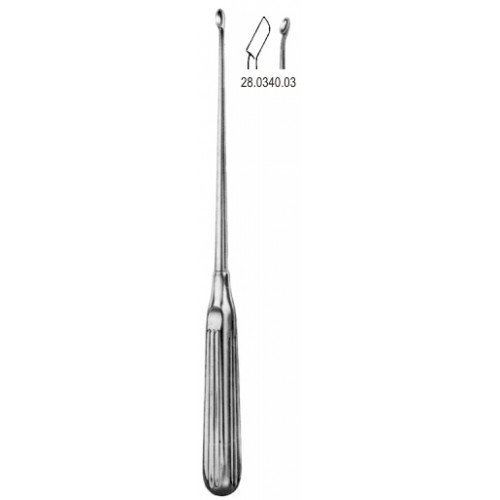 Scoville/ Bushe Bone Curette 4x10mm, 25cm