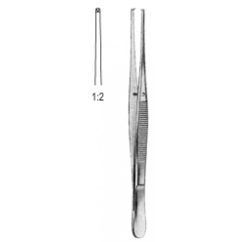 Semken Tissue Forceps, 1×2 Teeth, 12.5cm