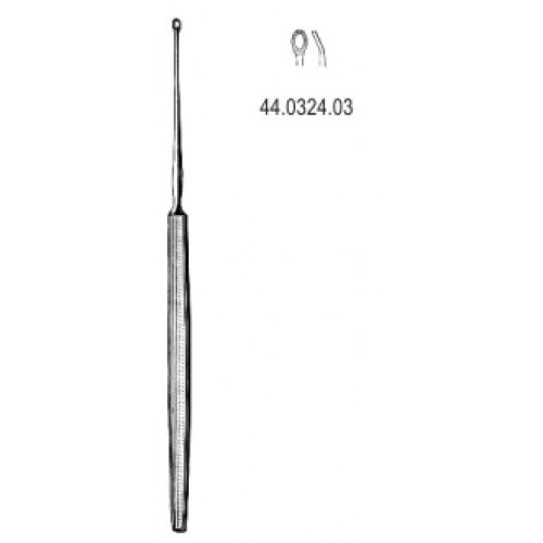 Shapleigh Ear Curette angled 1.5mm, 13cm