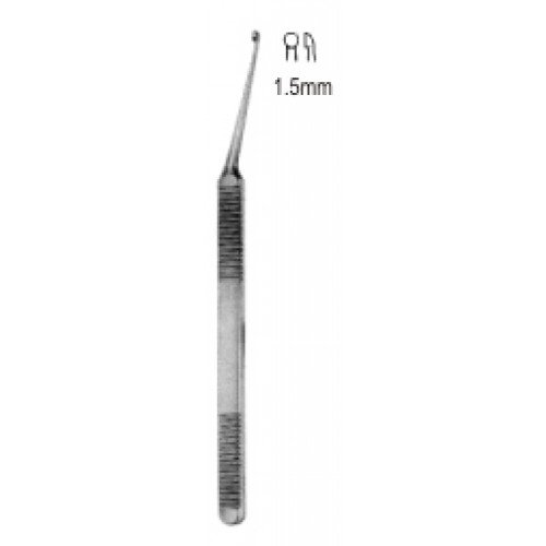 Shea Curette Single Ended, 1.5mm angled shaft, 12cm
