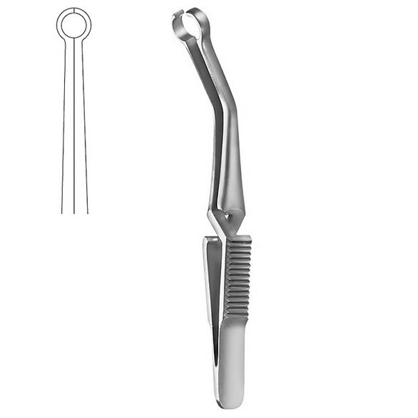 Shunt Bulldog Clamps, French. Ø 12 Diameter, Straight, Stainless Steel, 7cm