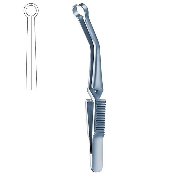 Shunt Bulldog Clamps, French. Ø 12 Diameter, Straight, Titanium, 7cm