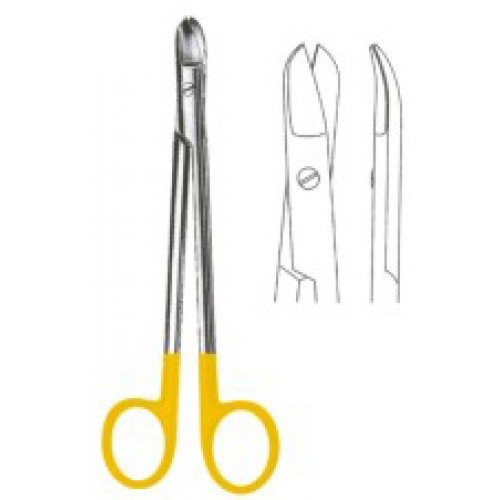 Smith Scissors Curved 1 blade Serrated 16cm Tungsten Carbide