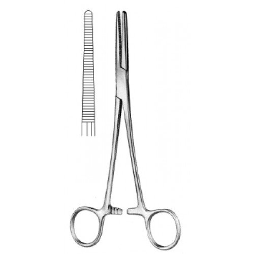 Spencerwells Hemostatic Forceps, Straight, Blunt Jaws, 20cm