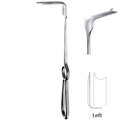 Steinhäuser Zygomatic Soft Tissue Retractor, Left, Blade Size 20x50mm, Total Length 23.5cm