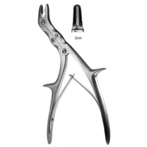 Stille Leksell Bone Rongeur, 5mm, angled, 23cm