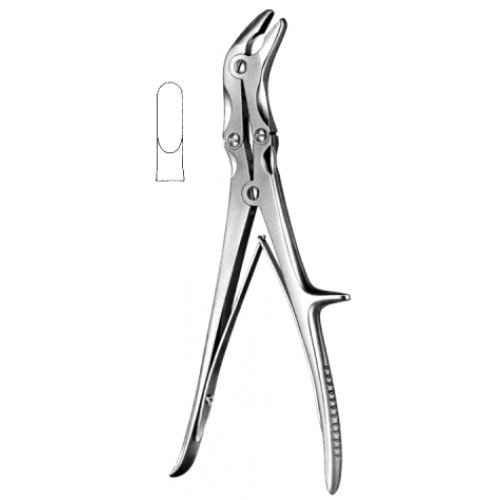 Stille Ruskin Bone Rongeur, Straight, Double Action, 23cm