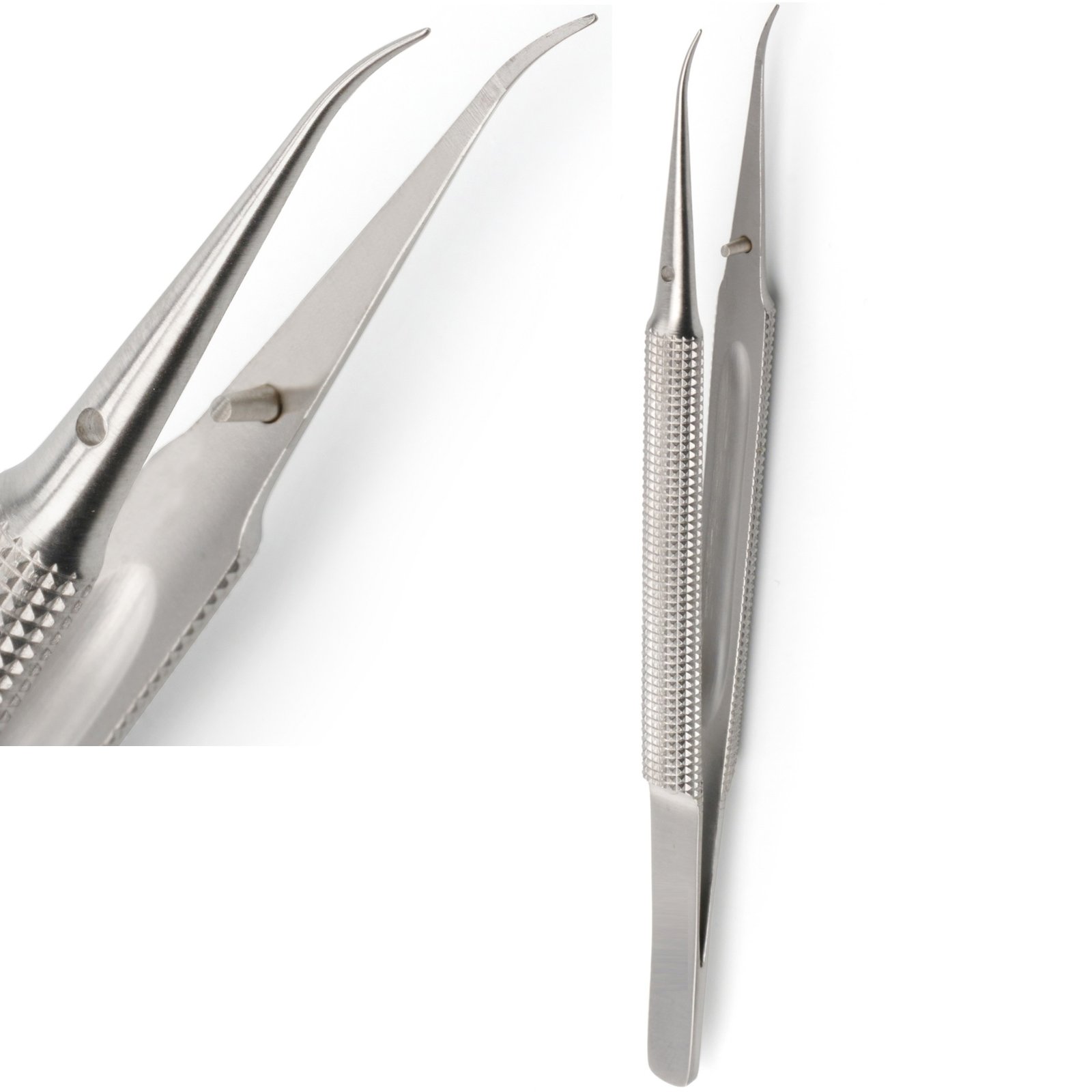 Suturing Micro/Fine Tying Forceps, Curved, 0.30mm Tip, 12cm
