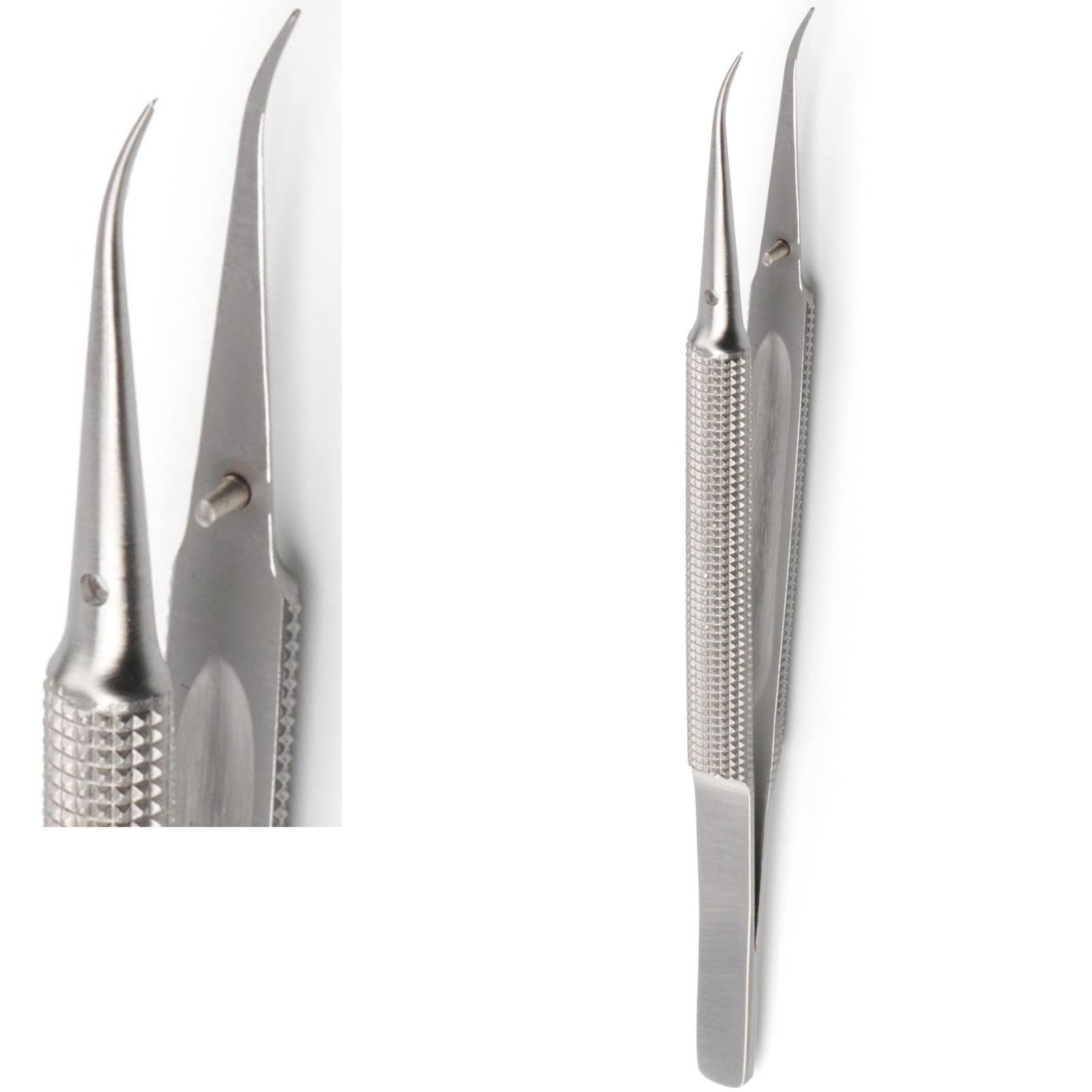 Suturing Micro/Fine Tying Forceps, Curved, 1×2 Teeth, 0.30mm Tip, 12cm