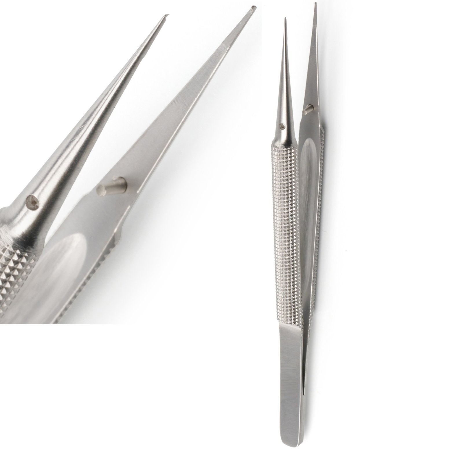 Suturing Micro/Fine Tying Forceps, Straight, 1×2 Teeth, 0.30mm Tip, 12cm