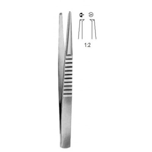 Treves Tissue Forceps (English Pattern) 1×2 Teeth, 20cm