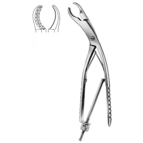 Ulrich Bone Holding Forceps, Curved, 25cm