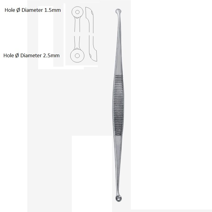 Unna Vidal Comedone Extractor, Double Ended, 14cm