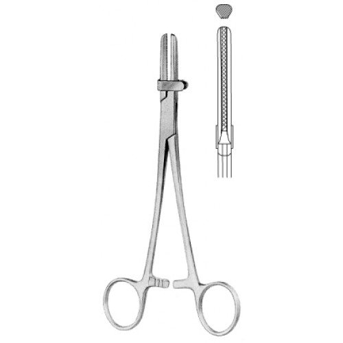 USA Model Tubing Clamp c/Serrated with Clip, 20cm