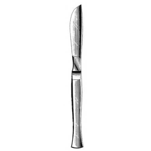 Virchow Autopsy Knife with Scraper and Metal handle, Cutting Length 8.5cm Blade
