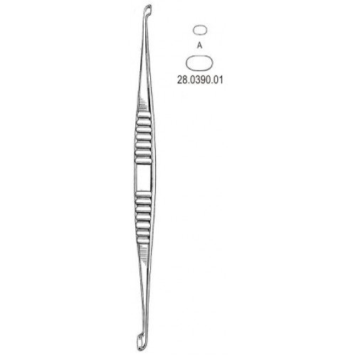 Volkmann Bone Curette, Double Ended, Fig.A, 21.5cm