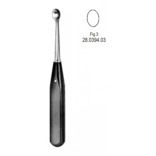 Volkmann Bone Curette Ferrozel, Oval Width 10mm, 17cm Fig.3