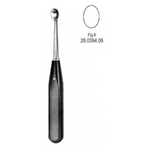 Volkmann Bone Curette Ferrozel, Oval Width 14.50mm. 17cm Fig.6