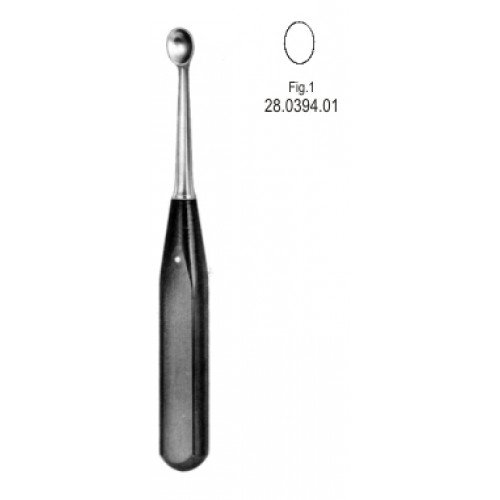 Volkmann Bone Curette Ferrozel, Oval Width 6.80mm, 17cm Fig.1