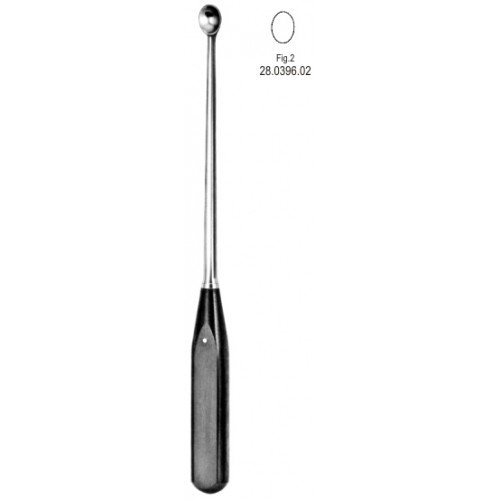 Volkmann Bone Curette Ferrozel, Oval Width 8.50mm, 27cm, Fig.2