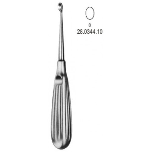 Volkmann Bone Curette, Oval Width 5.20mm, 17cm, Fig.0