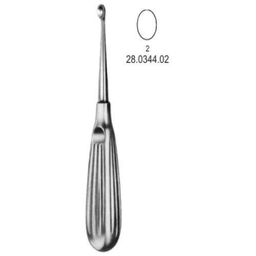 Volkmann Bone Curette, Oval Width 8.50mm, 17cm, Fig.2