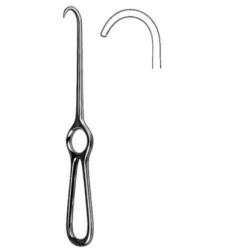 Volkmann Bone Hook Retractor blunt 1.prong 21.5cm