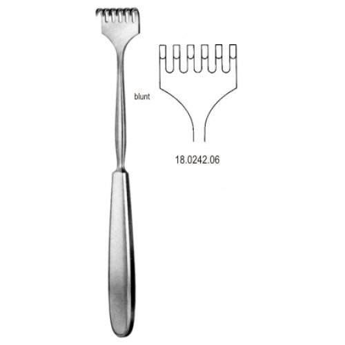 Volkmann Retractor 6.prong blunt 23cm