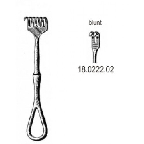 Volkmann Retractor, Blunt, 2 Prongs, 11.5cm