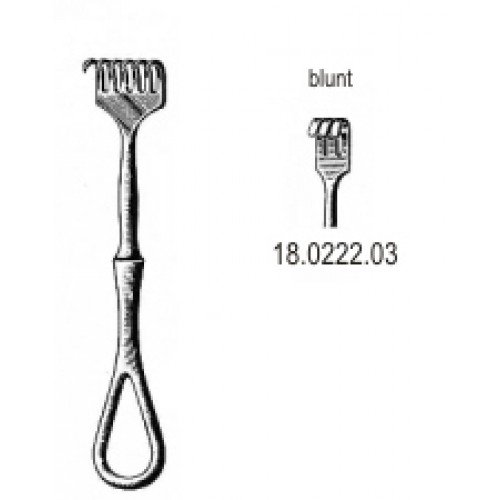 Volkmann Retractor, Blunt, 3 Prongs, 11.5cm