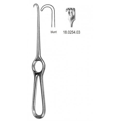 Volkmann Retractor, Blunt, 3 Prongs, 21.5cm