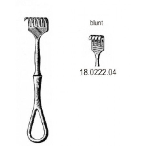 Volkmann Retractor, Blunt, 4 Prongs, 11.5cm