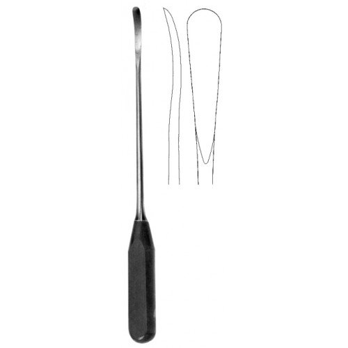 Wagner Bone Raspatory, with Fibre handle, 17mm, 33cm