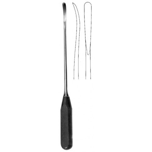 Wagner Bone Raspatory, with Fibre handle, 8mm, 33cm