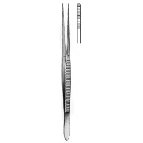 Waugh Dressing Forceps criss cross, Serrated, 18cm