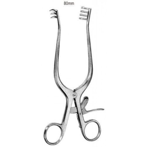 Weitlaner Retractor, 3×4 Prongs, Blunt, 23cm