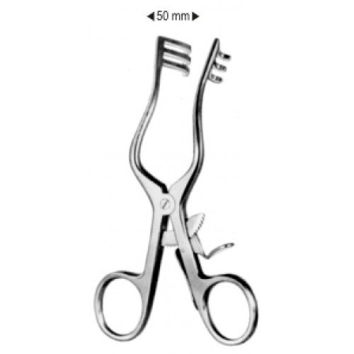 Weitlaner Wullstein Retractor, 3×3 Prongs, Blunt, 13cm