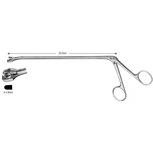 Wittner Cervical Biopsy Forceps, Curved, 23cm
